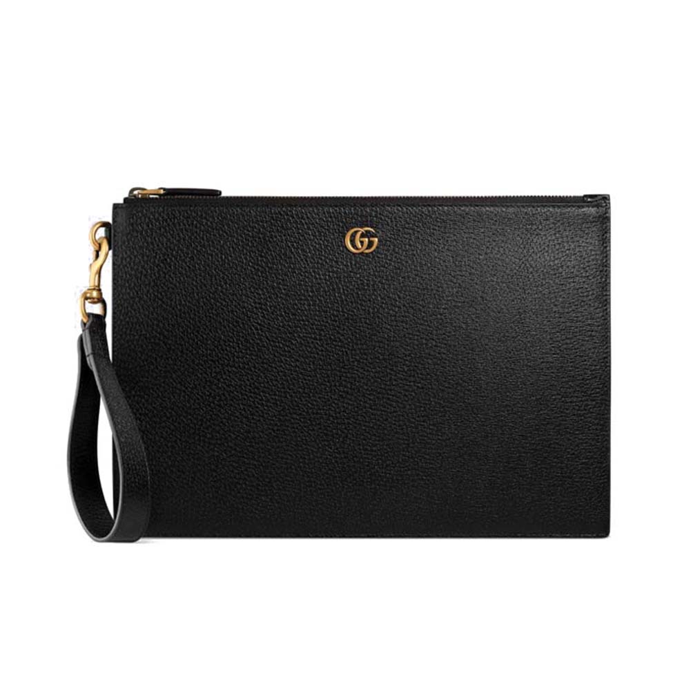 GUCCI GG MARMONT LEATHER POUCH 475317 (30*20*1.5cm) GUCCI GG MARMONT LEATHER POUCH 475317 (30*20*1.5cm)
